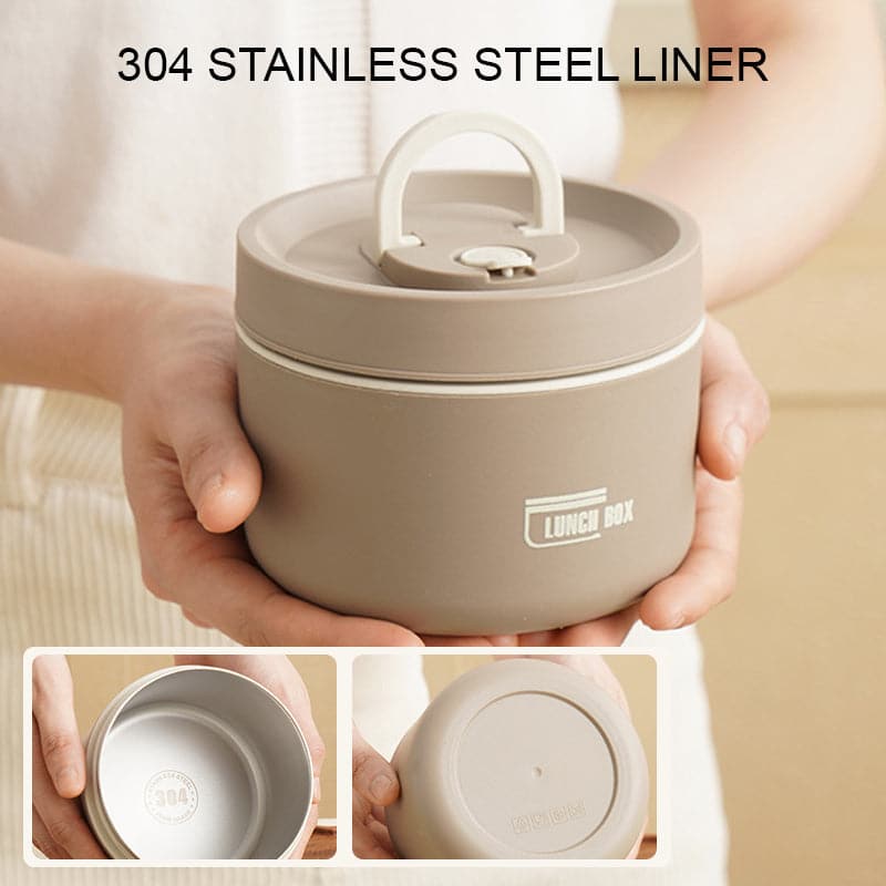Insulated Stainless Steel Lunch Box with Leak-Proof Seal for Work, School & Travel | Keeps Food Hot for Hours | Double-Wall Food Container | Thomler