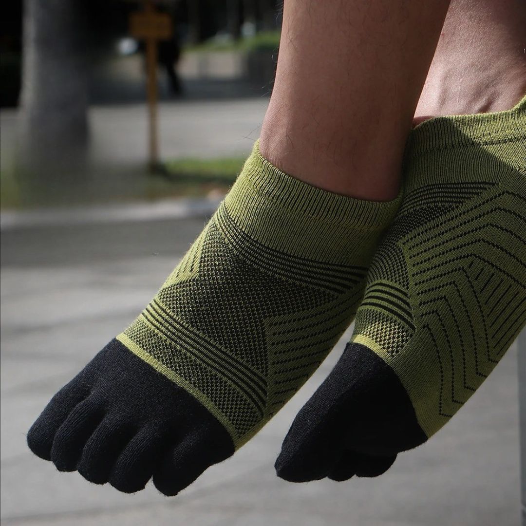 Men's Merino Wool Toe Socks for Winter Sports – Insulated 5-Toe Design for Skiing, Snowboarding & Cold Weather Hiking | Thomler