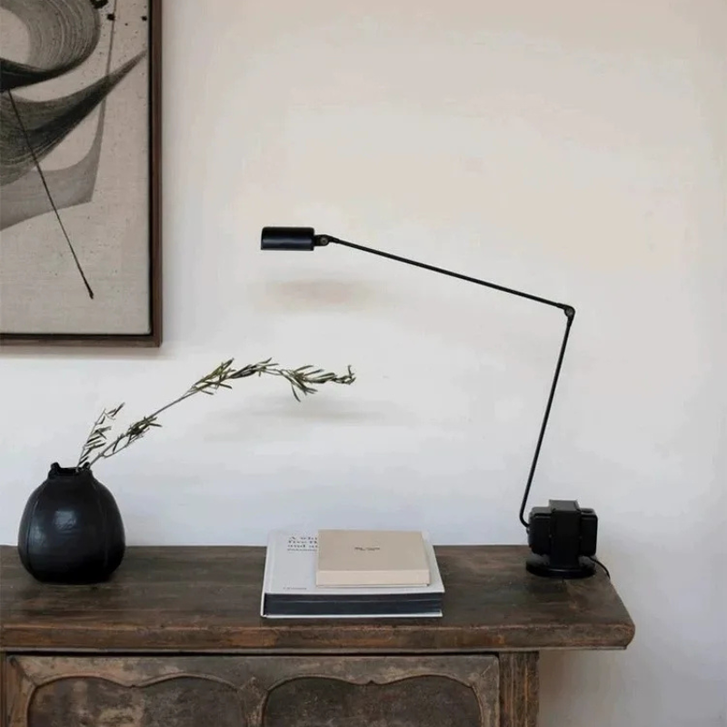 Articulated Metal Task Light with Dual-Segment Arm & Dimming Control | Thomler