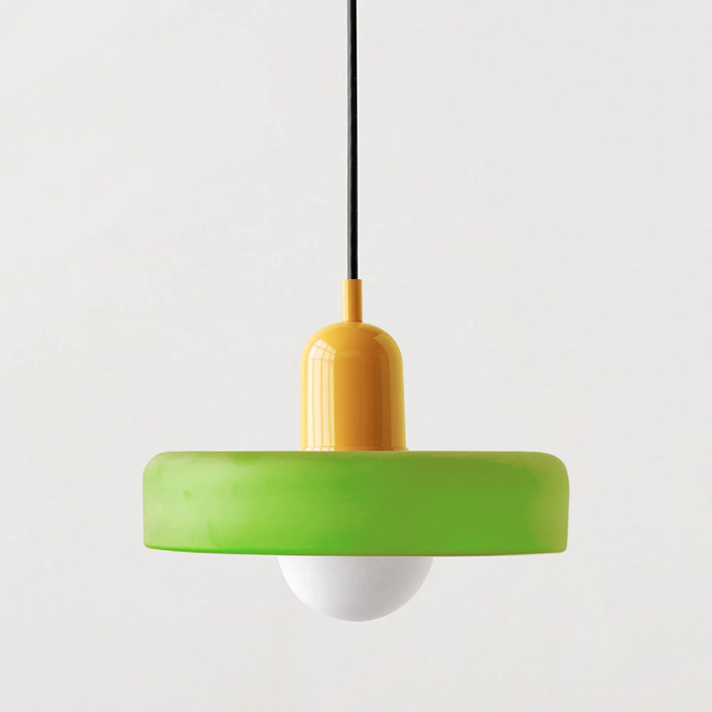 Glass Pendant Light with Adjustable Cord & Warm Glow – Modern Geometric Hanging Fixture for Dining Room & Living Room Decor | Thomler