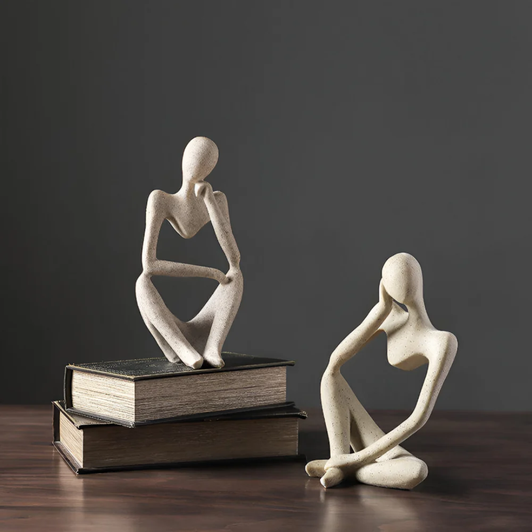 Contemplative Figure Sculpture – Modern Abstract Art Piece for Home & Office Décor | Thomler