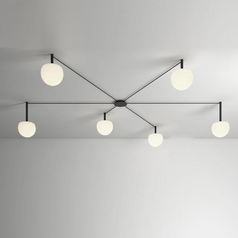 Ceiling Light Frosted Glass 10 in Adjustable Bedroom Living Room Pendant Lamp Modern Decorative Globe Fixture | Thomler