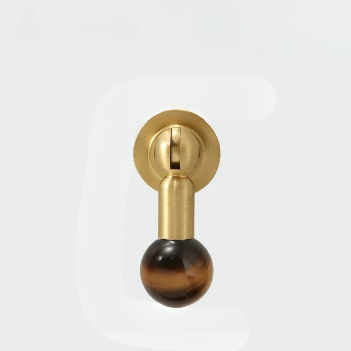 Decorative Brass & Crystal Knob for Cabinet Doors, Drawers & Furniture – Polished Hardware Pull Handle | Thomler