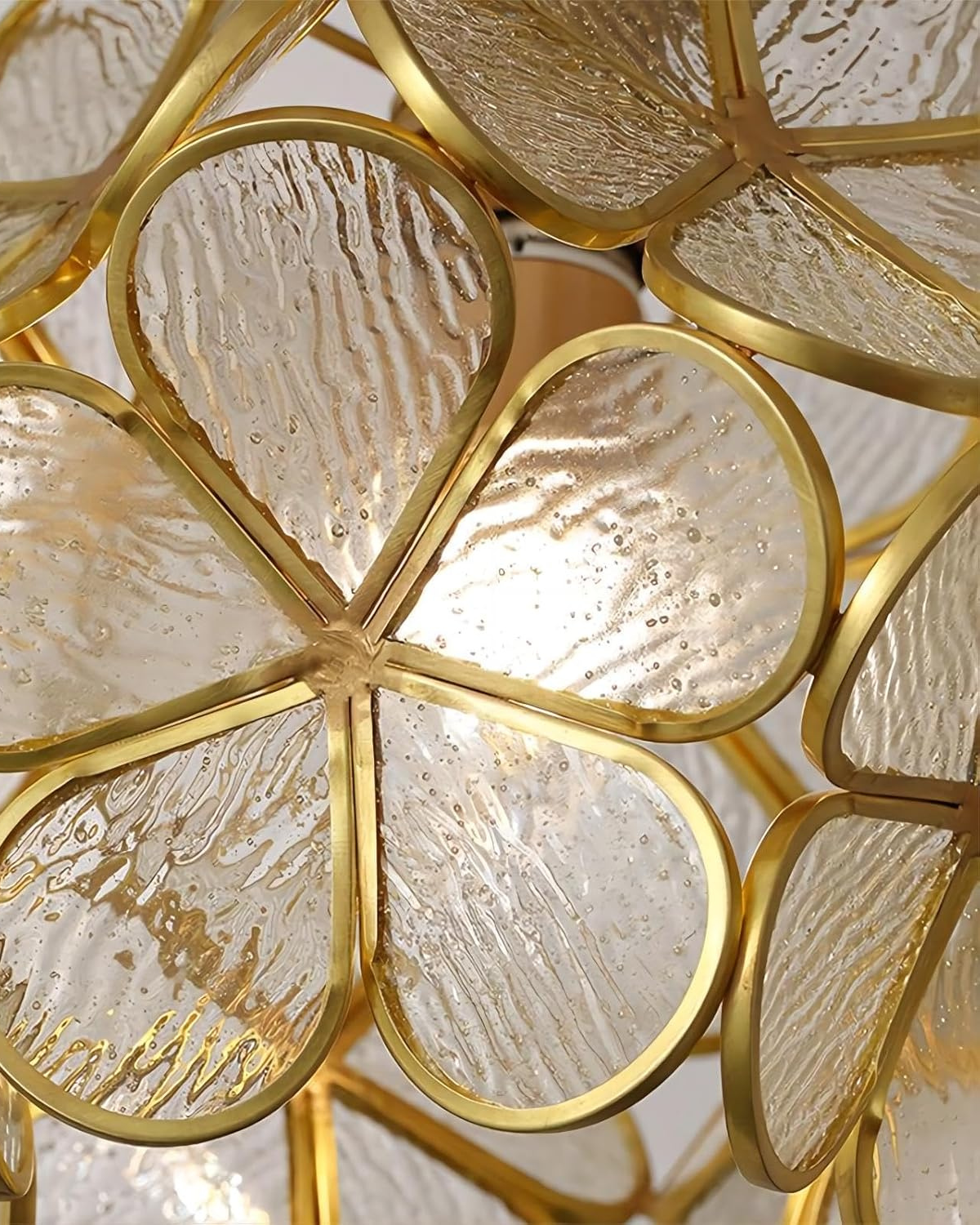 Ceiling Lamp Acrylic 20.0 cm (7.9") Gold Hallway Bedroom LED Floral Flush Mount Light Fixture | Thomler