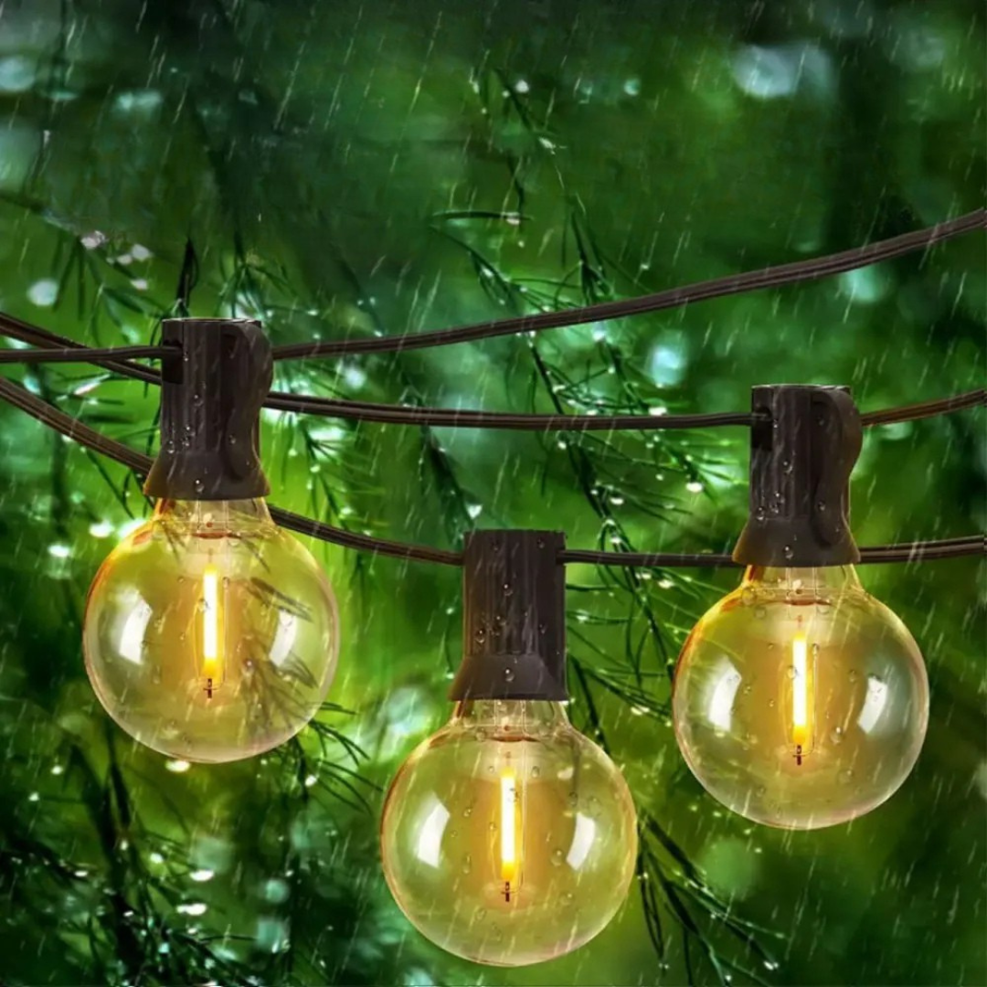 USB-Powered Outdoor String Lights with Shatterproof Bulbs – 20 or 40 LED Globes, Waterproof IP65 for Patio, Deck & Backyard Year-Round | Thomler
