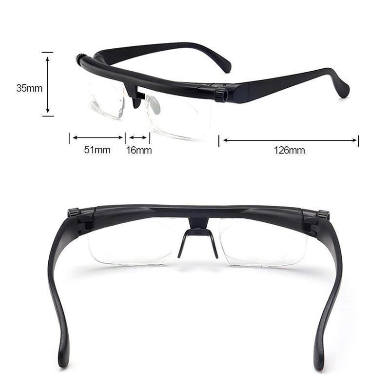 Adjustable Focus Reading Glasses Dial Vision for Men & Women | Variable Strength Eyewear for Close Up Work & Distance | Universal Fit | Thomler