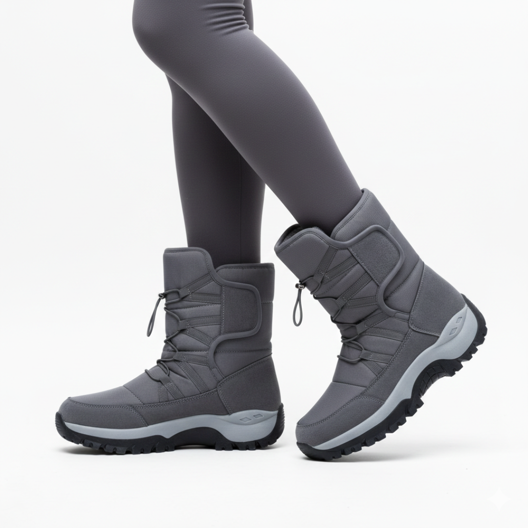 Women's Insulated Waterproof Winter Boots with Plush Lining – Slip-Resistant Platform Ankle Boots for Snow & Ice | Thomler