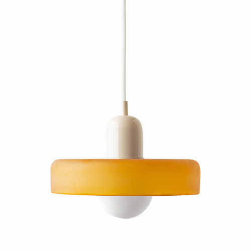 Glass Disc Pendant Light with Adjustable Cord – Modern Ceiling Fixture for Dining Room, Kitchen Island & Living Room | Thomler