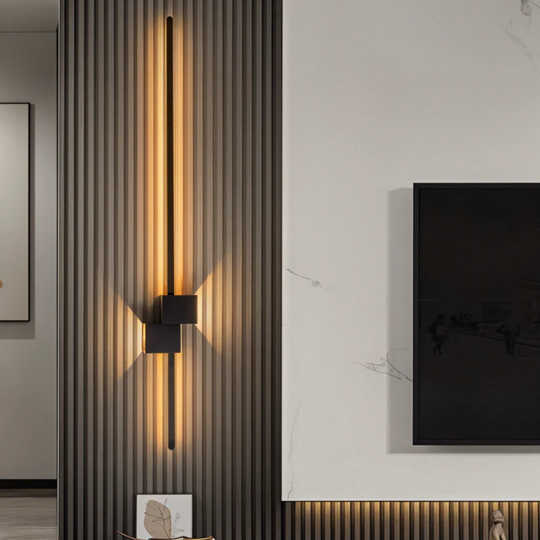Modern LED Wall Sconce Linear Strip Light Fixture Warm White Aluminum 24 Inch for Living Room Bedroom Hallway Office Contemporary | Thomler