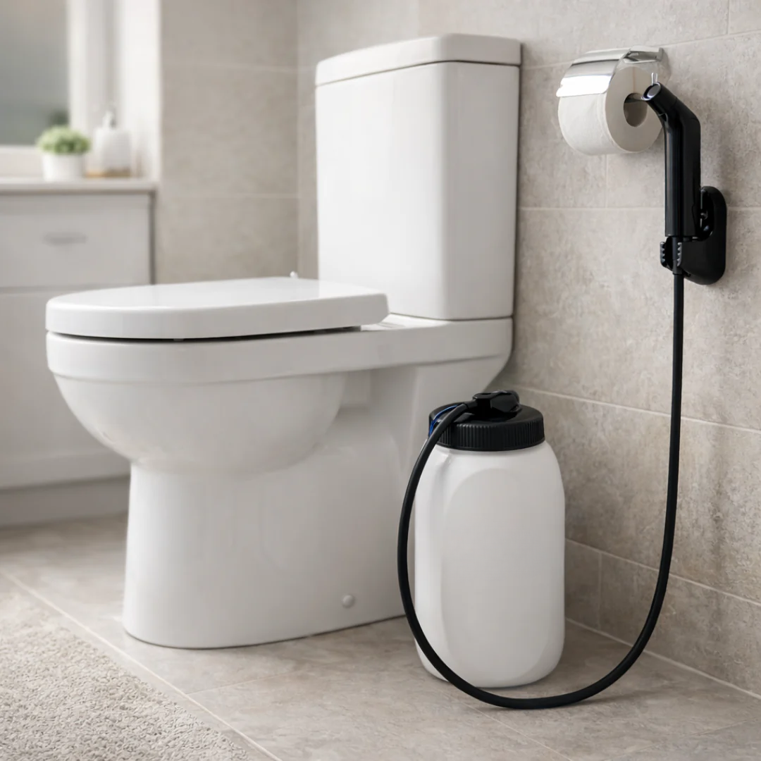 Rechargeable Travel Bidet Sprayer | Cordless Personal Cleansing Device | Portable Hygiene Solution for Home & Travel | USB Charging | Thomler