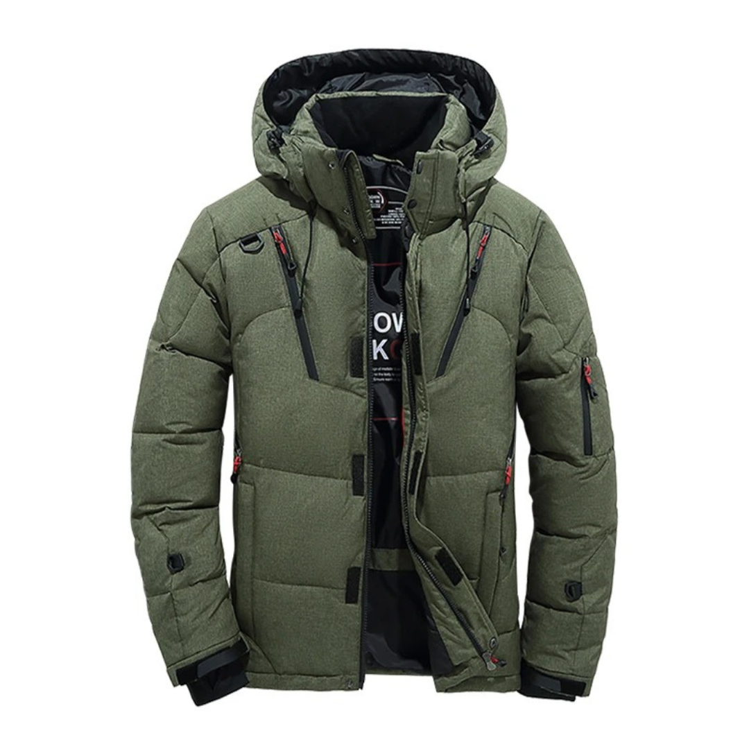 Insulated Winter Parka Jacket with Detachable Hood for Men – Windproof Cold Weather Coat for Outdoor Hiking Camping & Everyday Commuting | Thomler