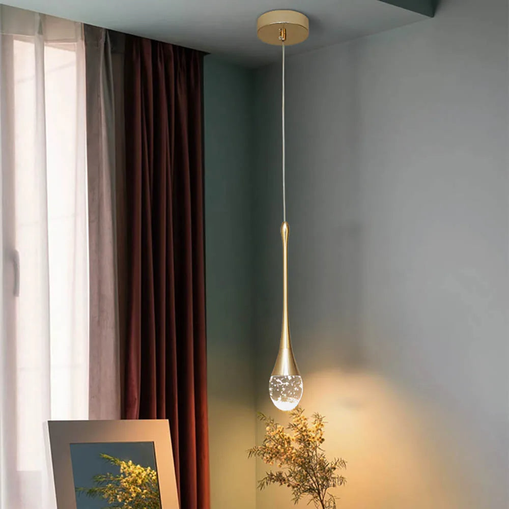 Teardrop Glass Ceiling Light with Cozy Illumination for Dining Room & Living Space | Thomler