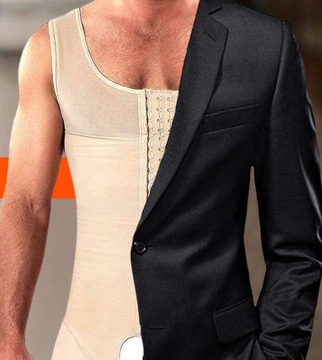 Men's Compression Shaper Undershirt with Posture Support for Stomach Slimming & Torso Firming | Thomler