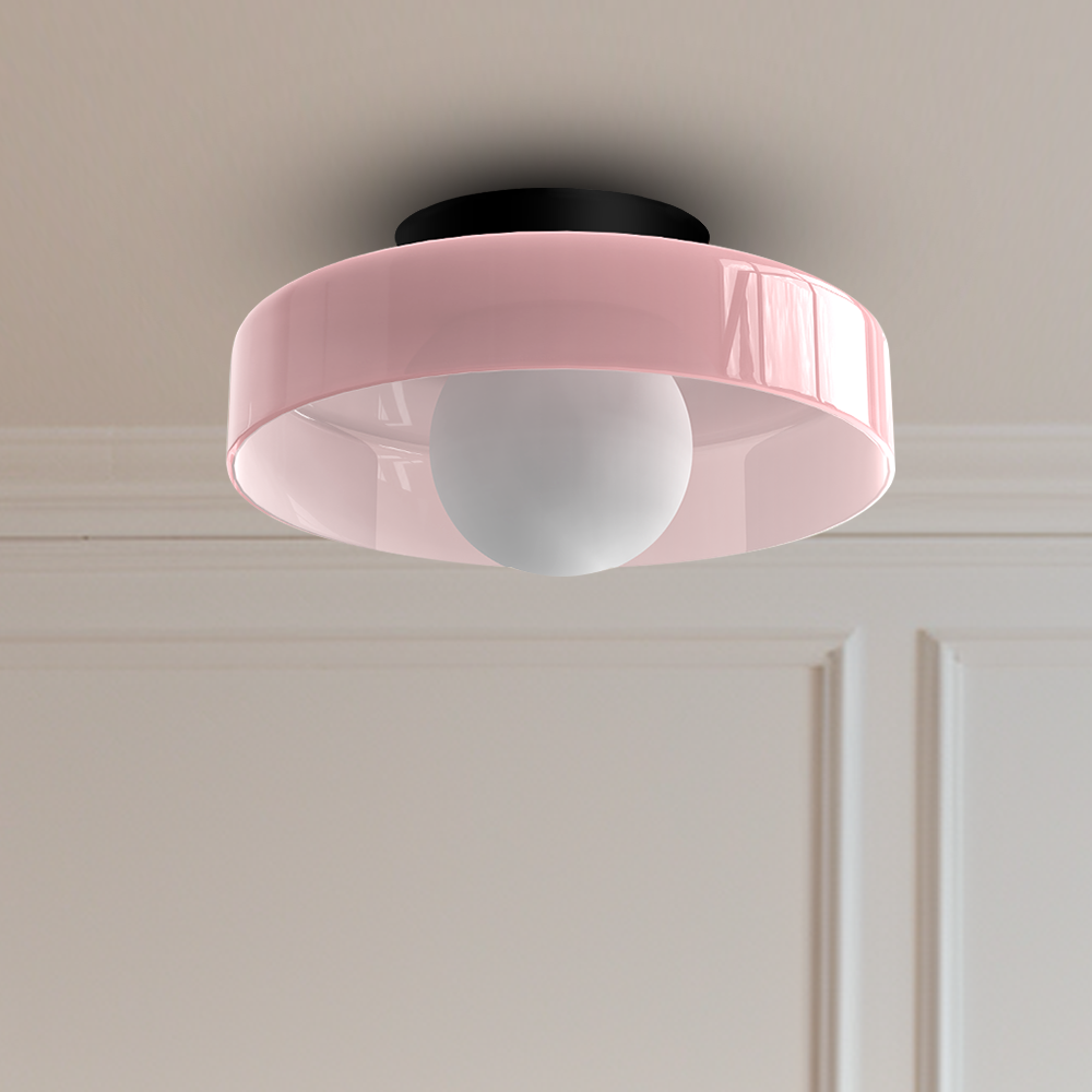 Ceiling And Wall Lamp Amber Glass 20.0 cm Soft Light Living Room Bedroom Decorative Lighting | Thomler