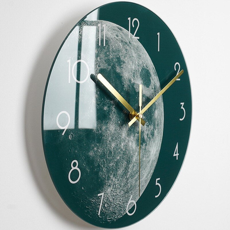 Contemporary Glass Panel Wall Clock – Choose Your Design & Diameter | Thomler
