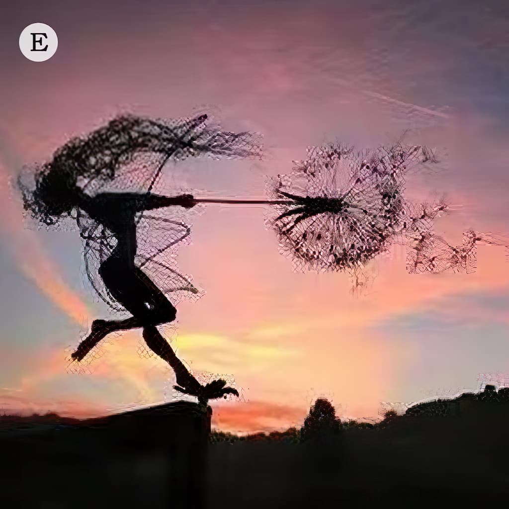 Metal Fairy Garden Stake with Dandelion Silhouette – Whimsical Outdoor Yard Art, Weather-Resistant Lawn Ornament for Flower Beds & Walkways | Thomler