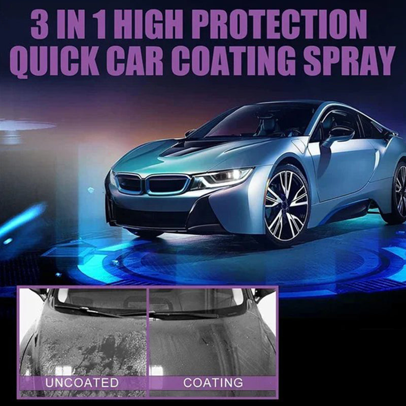 Nano Ceramic Car Spray Cleaner Polish Detailer for Paint Glass Plastic – Waterless Wash Restorer Scratch Remover for Auto Boat RV Motorcycle | Thomler