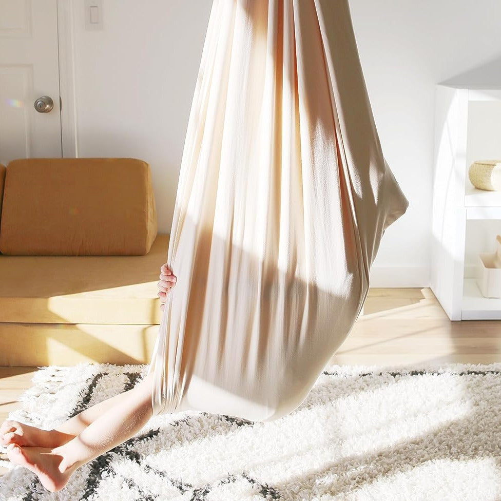 Indoor Sensory Swing for Kids – Cocoon Hammock Chair for Calming & Focus – Cotton Hanging Seat for Children's Play Room, Bedroom, Therapy | Thomler