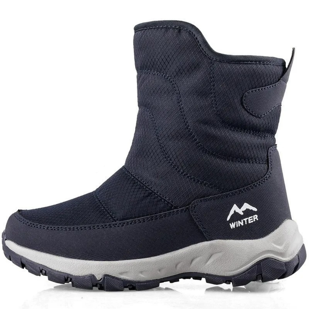 Men's Insulated Winter Boots Waterproof Side Zip Non-Slip Ankle Snow Boots for Cold Weather Hiking Walking Outdoor | Thomler