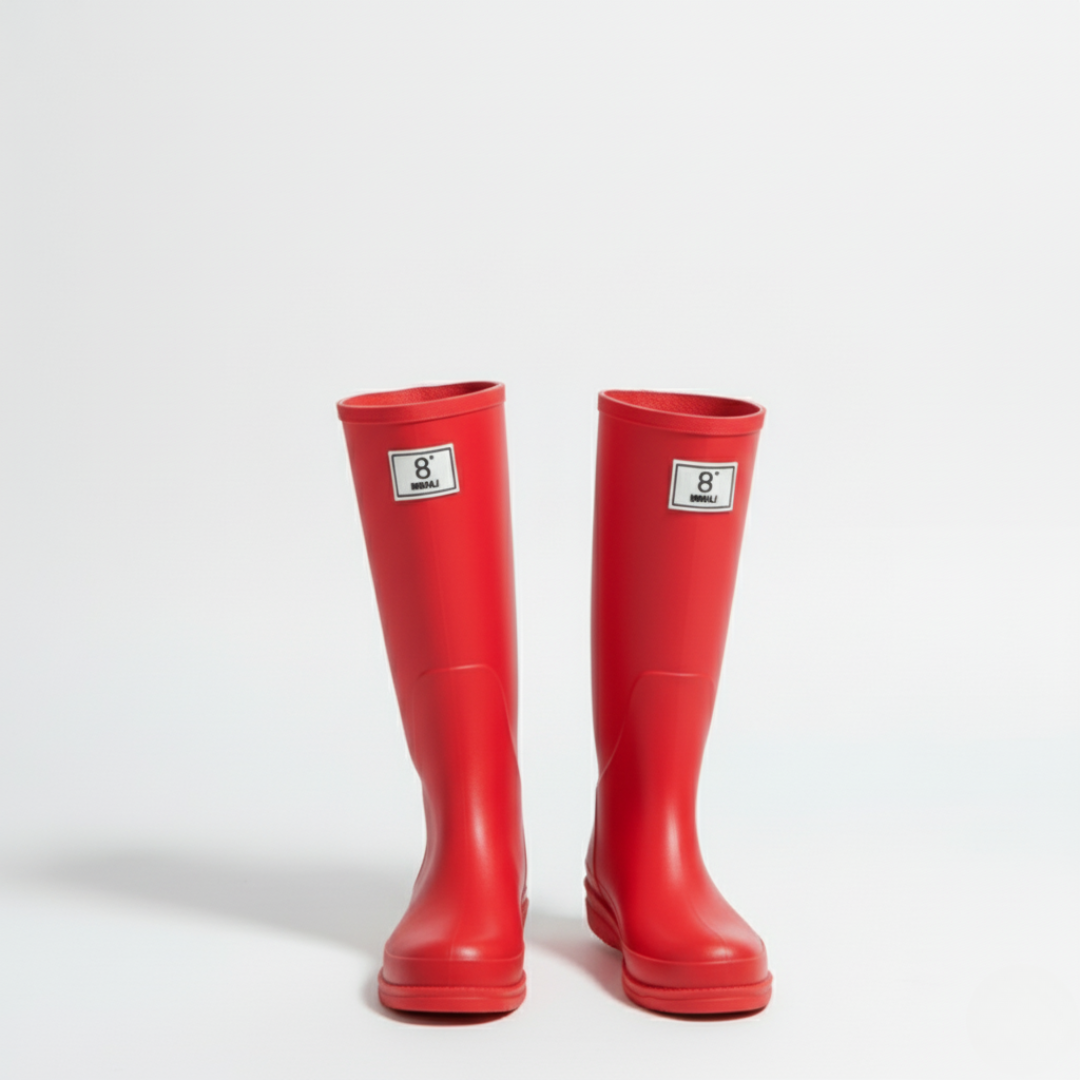 Women's Waterproof Rain Boots Mid-Calf – Slip-On PVC Wellington Boots for Wet Weather, Mud & Garden | Thomler