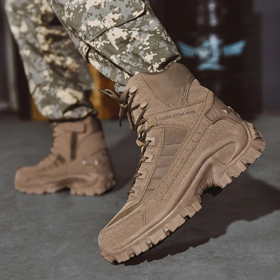 Men's Insulated Winter Tactical Boots with Non-Slip Sole for Hiking & Work – High Ankle Lace-Up Outdoor Combat Boots for Cold Weather | Thomler