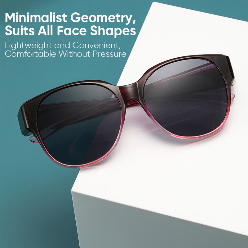 Polarized Over-Prescription-Glasses Sunglasses UV400 Cat-Eye Wraparound Shades for Eyeglass Wearers Driving Outdoor Sports Women Men | Thomler