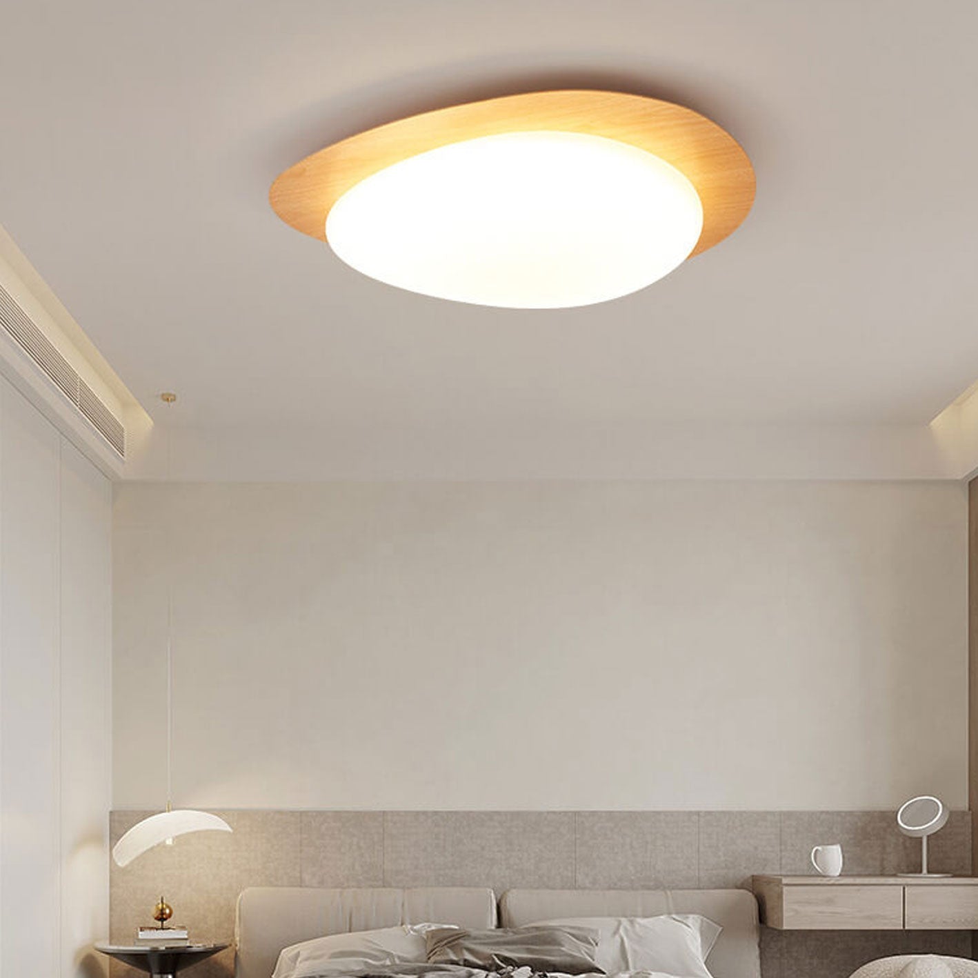 Flush Mount Ceiling Light Iron Acrylic 15.4 in Small Hallway Living Room Bedroom Adjustable LED Lighting | Thomler