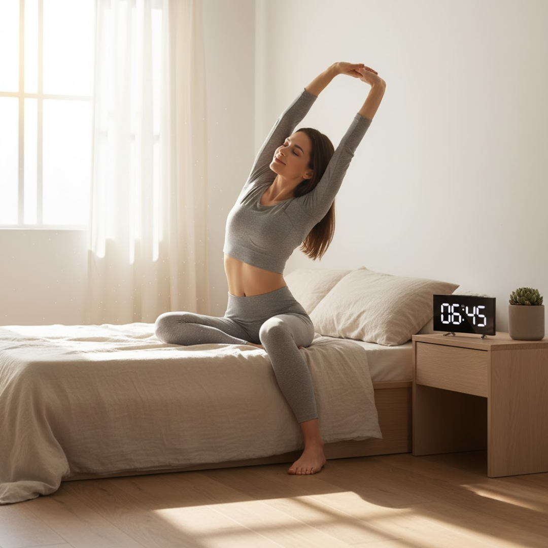 Alarm Clock LED Curved Display 17.0 cm USB Bedroom Bedside Digital Desk Clock Large Screen | Thomler