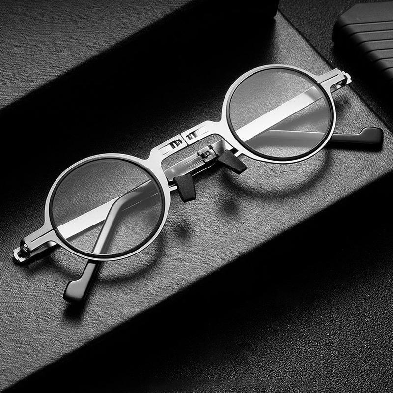 Compact Folding Reading Glasses with Blue Light Blocking Lenses for Men & Women | Lightweight Titanium Frame Readers with Case | Portable Ey | Thomler