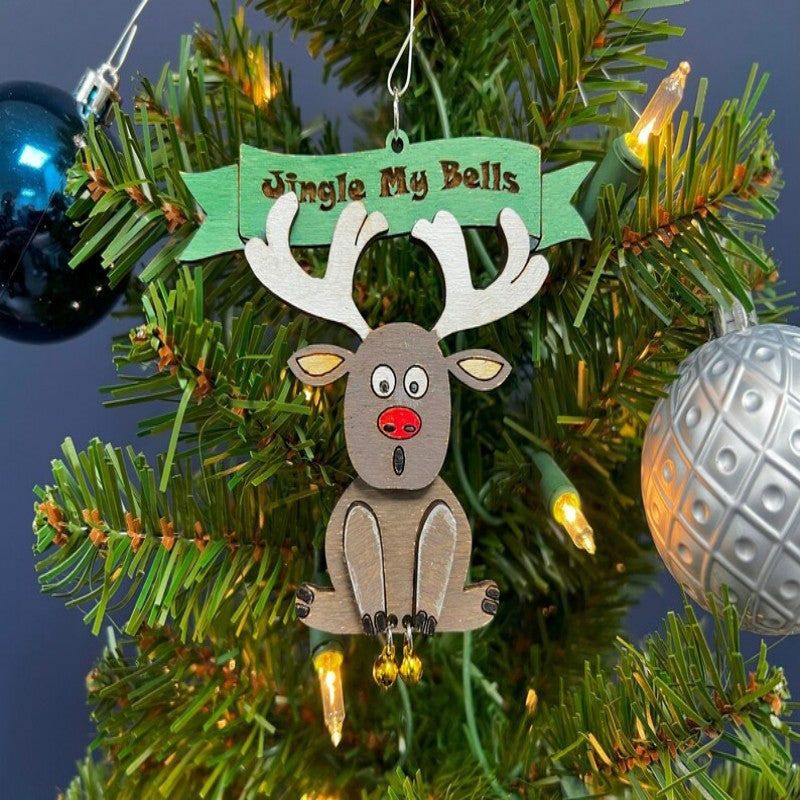Funny Holiday Tree Ornament with Jingling Bells – Humorous Christmas Decoration for Home | Thomler