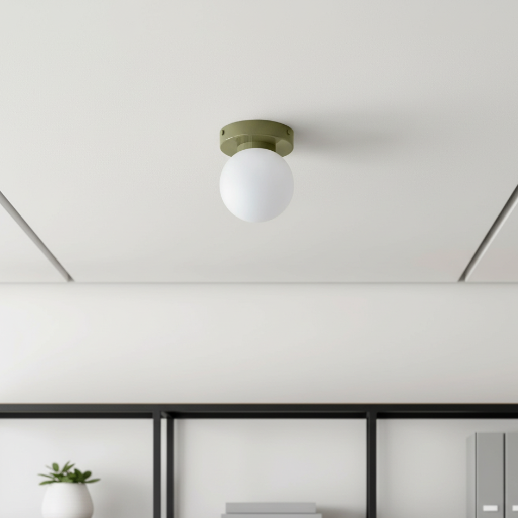Frosted Sphere Sconce & Flush-Mount Fixture – Dual-Install LED Globe for Entry, Bedroom & Living Spaces | Thomler