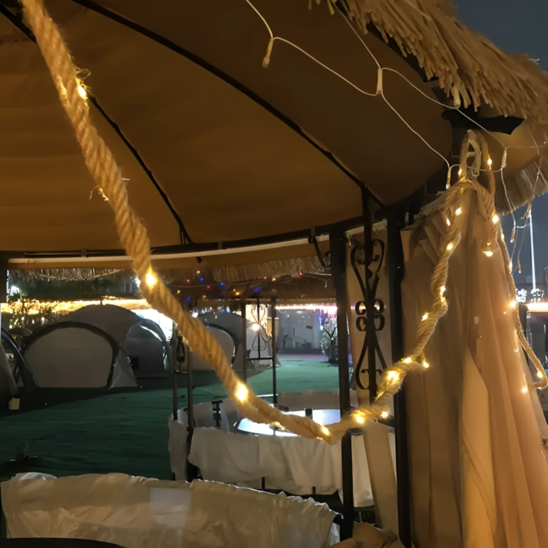 Solar-Powered Rope String Lights for Garden, Patio & Camping Decor | Thomler