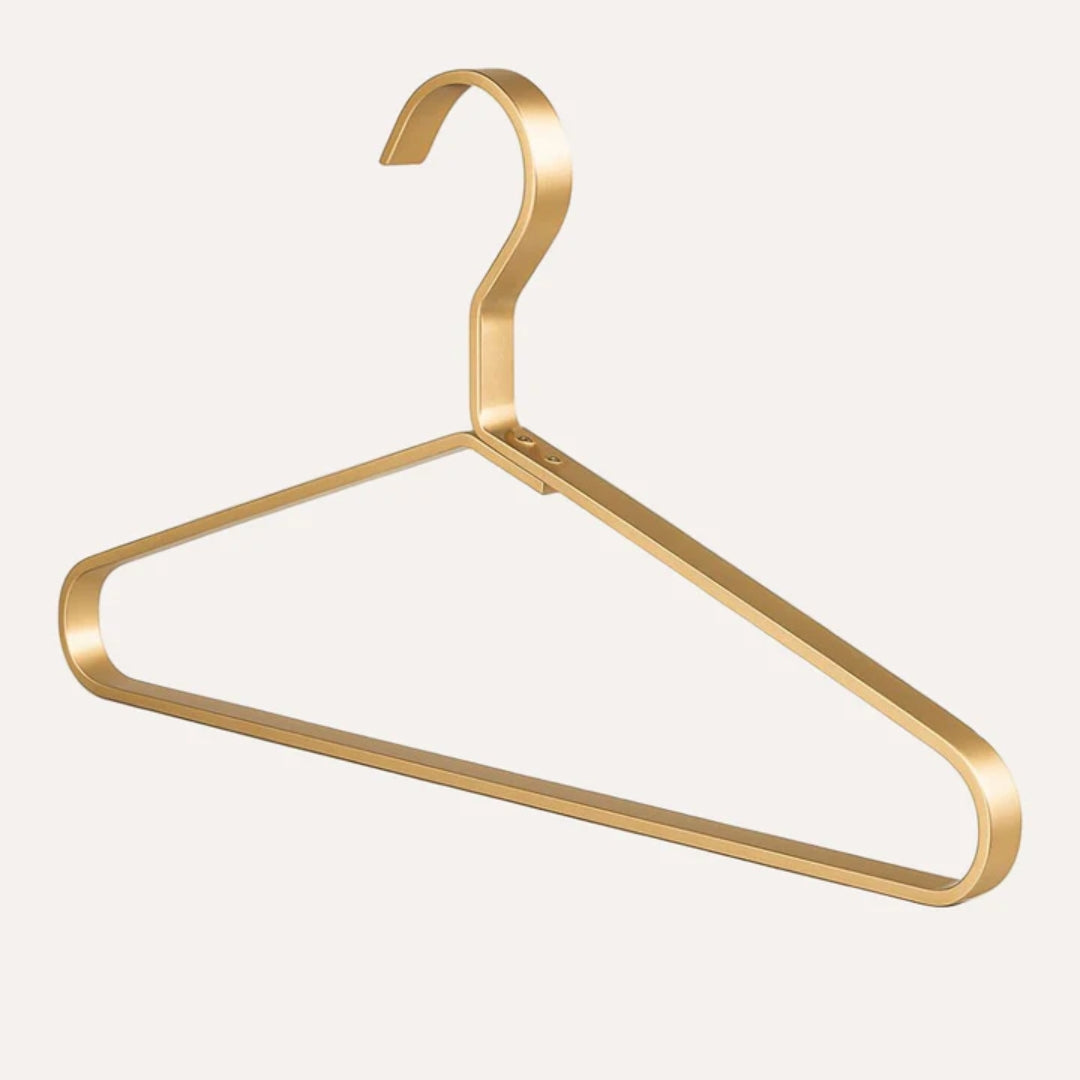 Space-Saving Aluminum Clothes Hangers Set of 4 for Closet Organization, Non-Slip Design for Jackets Dresses Shirts & Business Attire | Thomler