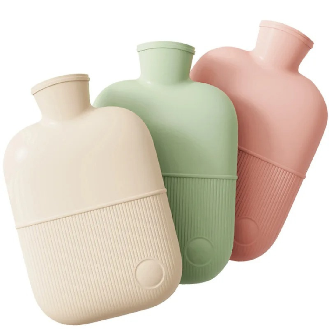 Hot Water Bottle 68 oz Leak-Proof – Soothing Heat for Cold Days, Hands & Feet – PVC Fill Pouch with Soft Touch – Portable Warmth for Bed | Thomler
