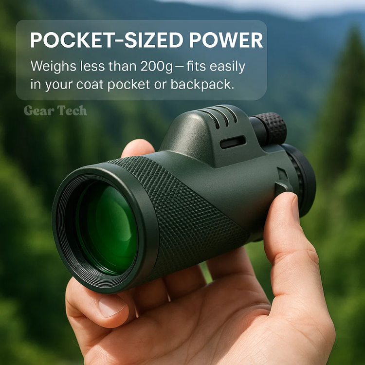 Handheld Telescope Monocular with HD Optics for Wildlife Viewing, Outdoor Events, Nature Watching | Pocket-Size Spotting Scope for Travel & | Thomler