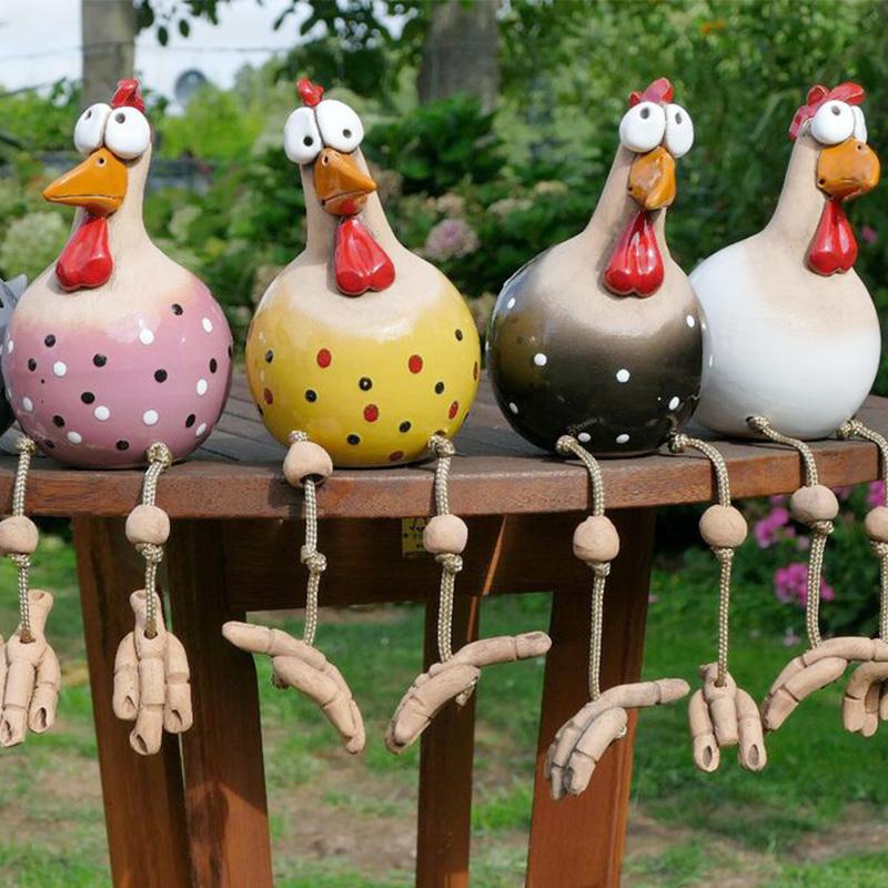 Metal Rooster Yard Stake with Wind-Blown Legs for Garden & Patio Decor | Thomler