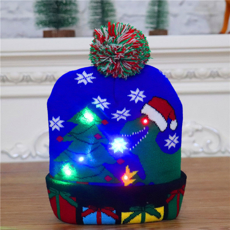 Illuminated Holiday Knit Cap with LED Lights – Festive Winter Beanie for Christmas Parties | Thomler