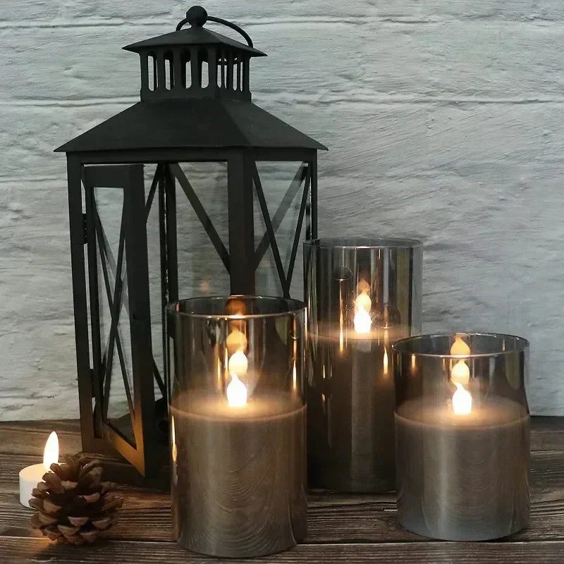 Flameless LED Pillar Candles with Remote Control & Timer – 3-Piece Set, Realistic Flickering Flame Effect for Living Room, Bedroom, Dining | Thomler
