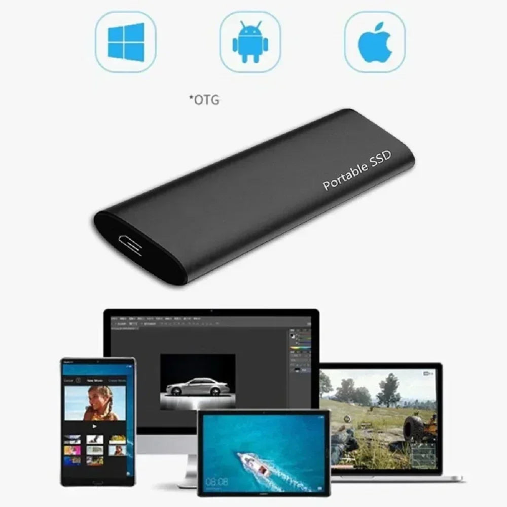 Portable External Solid State Drive 50GB Fast USB 3.0 Type-C SSD Storage Black for Laptop Desktop Smartphone Backup Photos Videos Games | Thomler