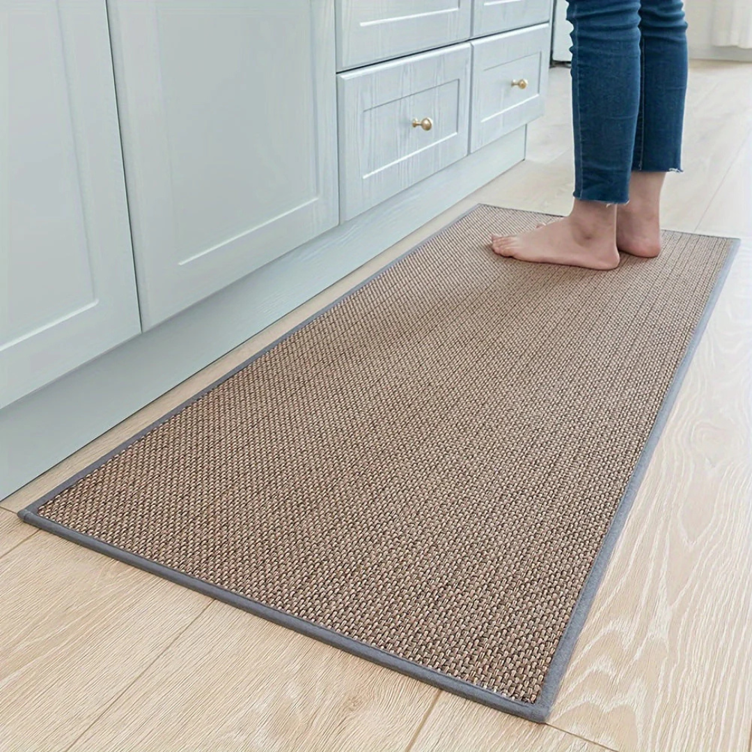 Non-Slip Area Rug with Rubber Backing for Living Room, Kitchen & Entryway – Soft Polyester Accent Mat for High-Traffic Spaces | Thomler