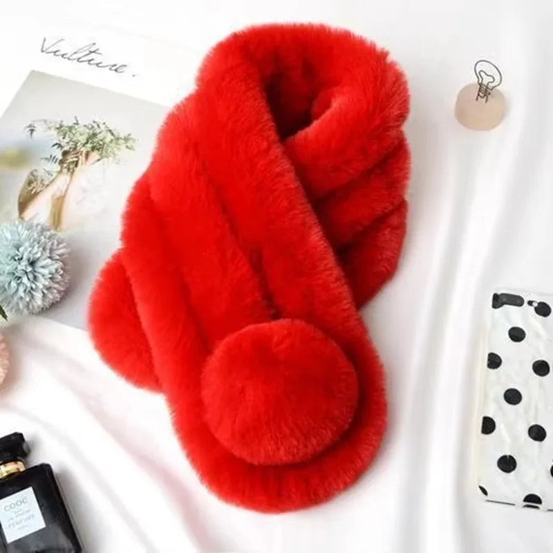 Soft Faux Fur Neck Warmer – Cozy Loop-Through Cold Weather Accessory for Women – Gentle Pull-Through Style for Everyday Comfort & Elegant | Thomler