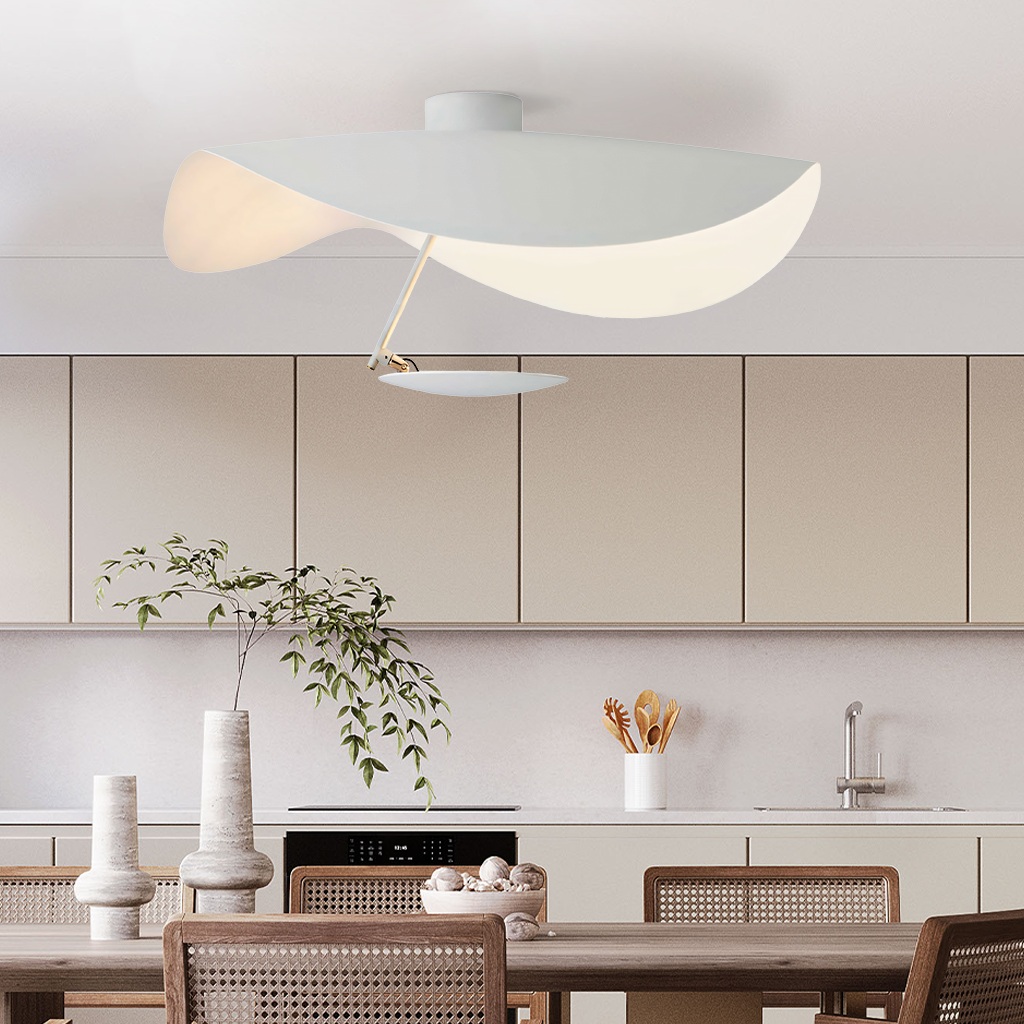 Pendant Light Metal 17W 11 in Black White Living Room Dining Room Bedroom LED Ceiling Lamp | Thomler