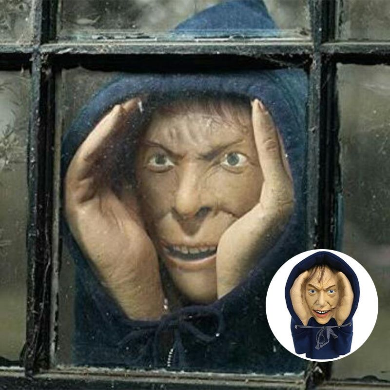Glowing Peeper Window Cling — Spooky Stare Decal for Halloween Outdoor Indoor Decoration Trick-or-Treat Haunted House Party Supplies | Thomler
