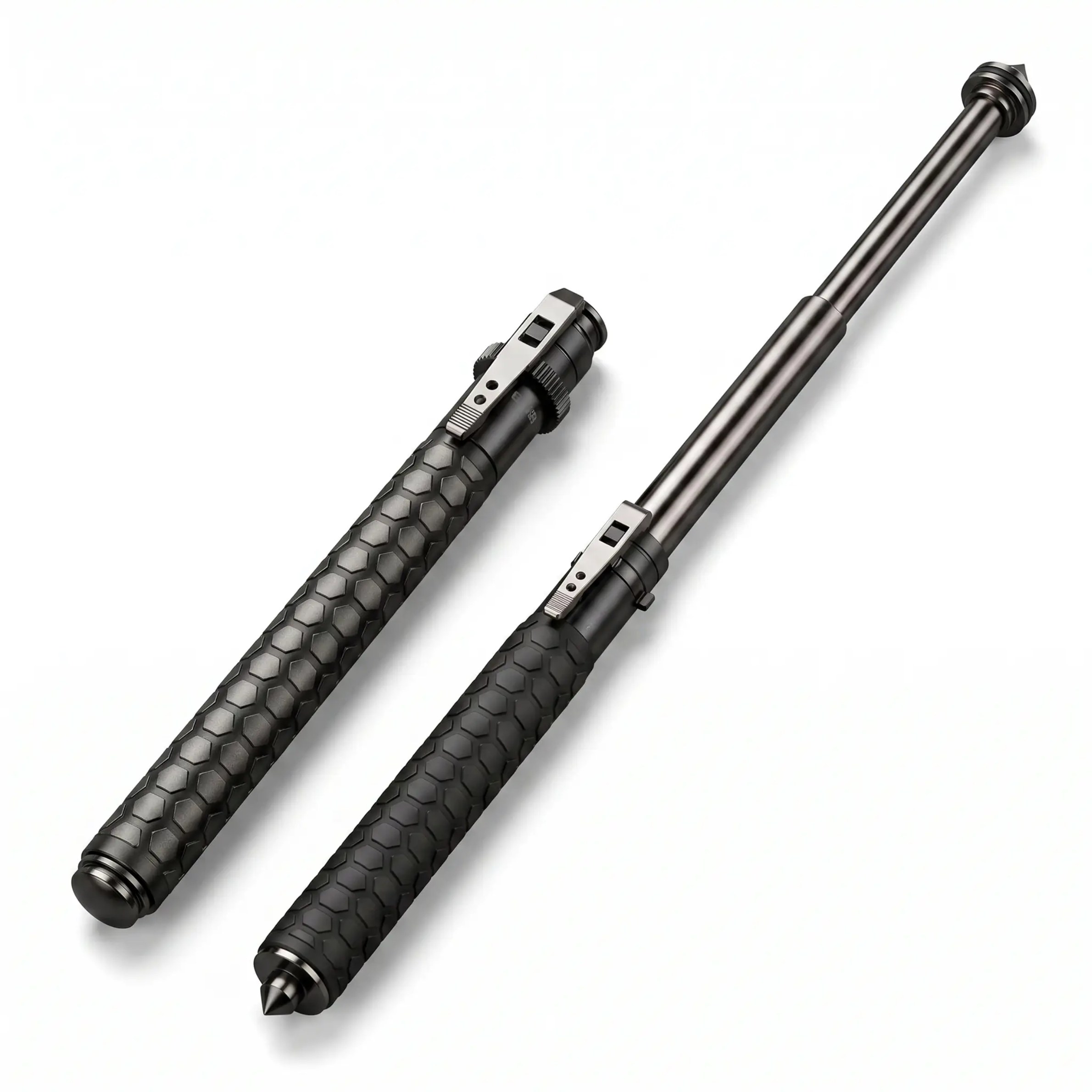Telescopic Mobility Cane Spring-Release Steel Construction Anti-Slip Handle Hiking Trail Urban Walking Aid Compact Travel Portable Support S | Thomler