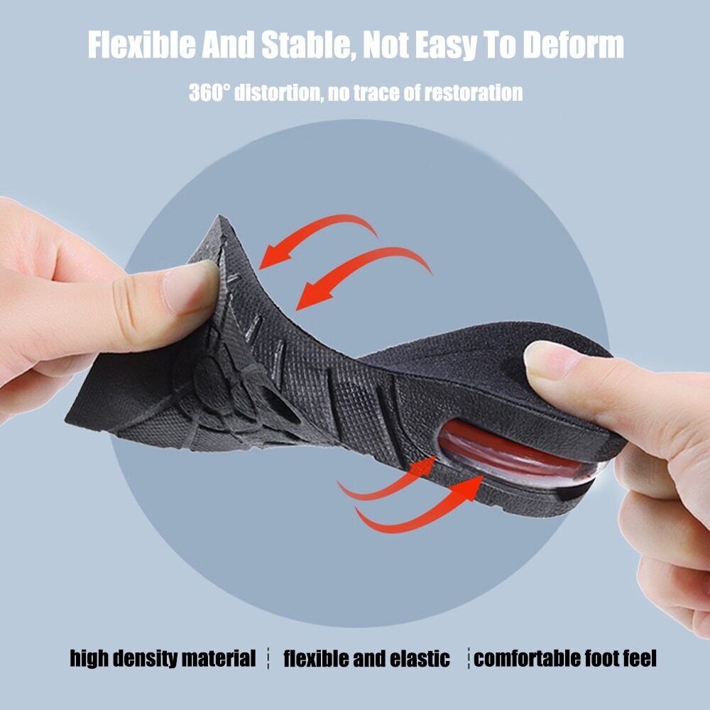 Adjustable Height Boosting Insoles for Men – Shock Absorbing Elevator Shoe Inserts with Ventilated Design – Add 1 to 3.5 Inches | Thomler