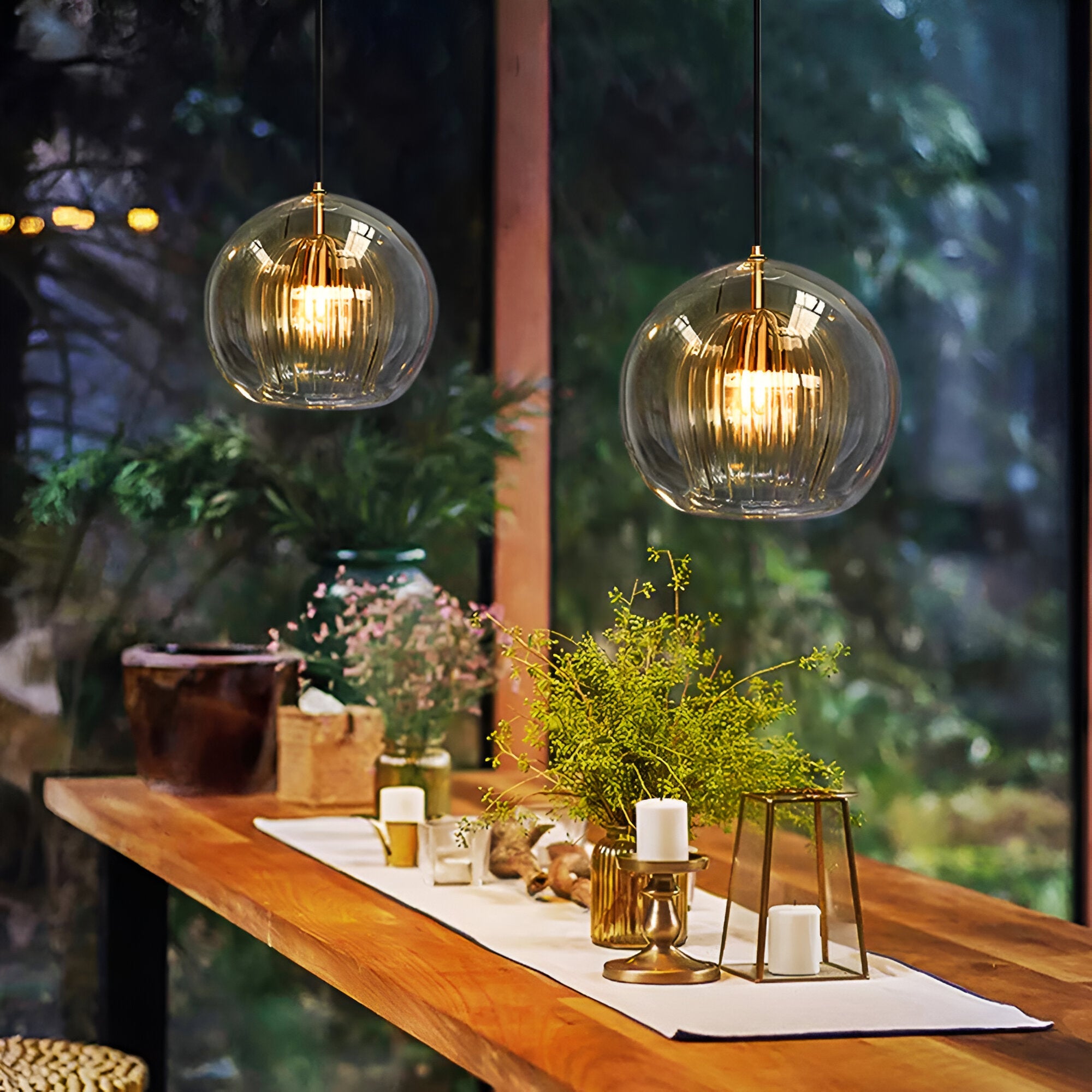 Pendant Light Glass Globe 9.8 in E27 Adjustable Dining Room Kitchen Island Hanging Ceiling Lamp Vintage Modern | Thomler