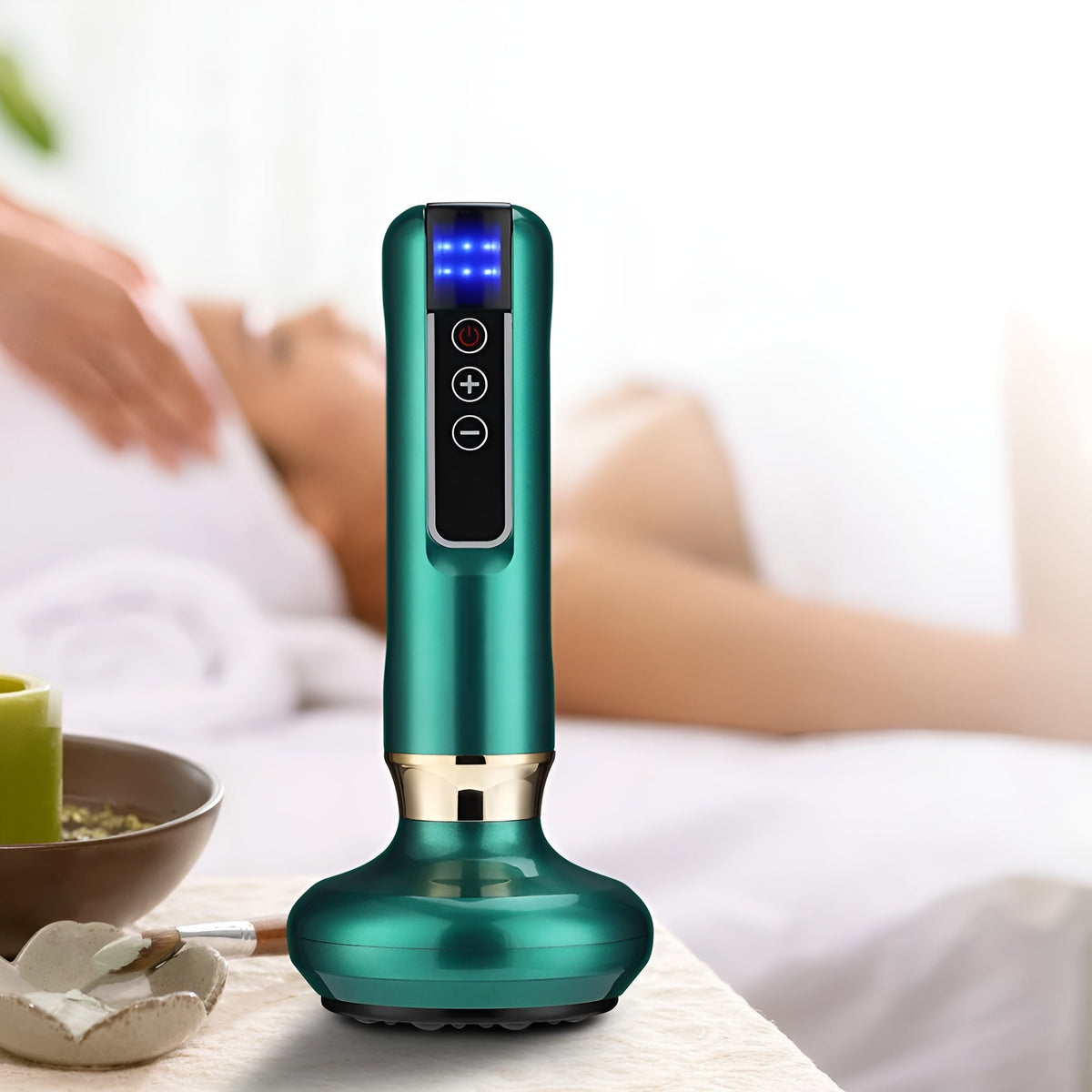 Cordless Handheld Muscle Massager with Suction & Heat Technology for Deep Tissue Relief at Home | Thomler