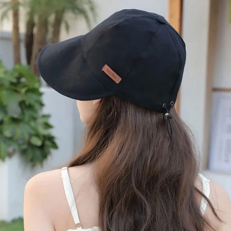 Women's Wide Brim Sun Hat – Foldable UV Protection with Adjustable Drawstring for Beach, Travel & Outdoor | Thomler