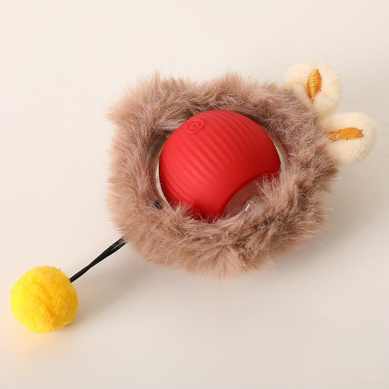 Self-Rolling Interactive Cat Toy with Wiggling Tail – USB Rechargeable Motion Toy for Indoor Cats | Thomler