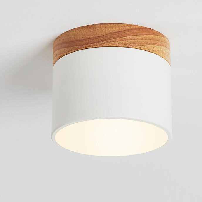 Round Compact LED Ceiling Light with Tri-Color Temperature Switch for Hallways, Bedrooms & Living Rooms | Modern Nordic Style Flush Mount | Thomler